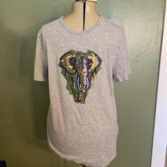 Banana Republic Vintage Tee Men Size Large S/S Crew Neck T-Shirt Elephant - Picture 1 of 7